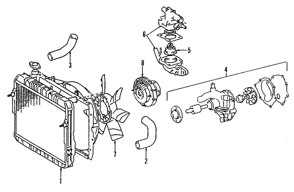 Genuine Toyota 22R 22RE Water Pump 16100-39346-83 | Frontier