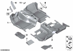 51478056021 - Vehicle Trim: Floor Trim Cover, Front for BMW: 740LdX, 740LiX, 750iX, 750LiX, BMW ALPINA B7LX, BMW ALPINA B7X Image image