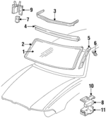 20739438 - Body: Windshield Seal Strip for Buick: LeSabre | Oldsmobile: 88, 98, LSS, Regency | Pontiac: Bonneville Image