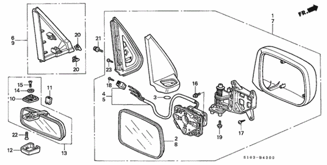 Mirror for 2001 Honda CR-V #0