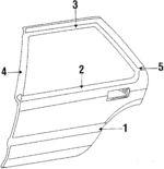 75323SE3A01 - Body: Side Molding for Honda: Accord Image