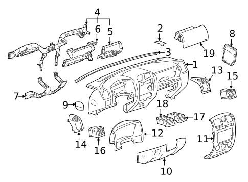 Instrument Panel for 2004 GMC Canyon #0