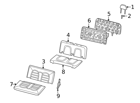 Rear Bench Seat for 2004 Mercury Mountaineer #0