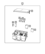 68100732AB - Electrical: Circuit Breaker for Chrysler: Pacifica, Voyager | Dodge: Journey | Jeep: Cherokee, Grand Cherokee, Grand Cherokee L, Grand Wagoneer, Wagoneer | Ram: 1500, 1500 Classic, 2500, 3500 Image