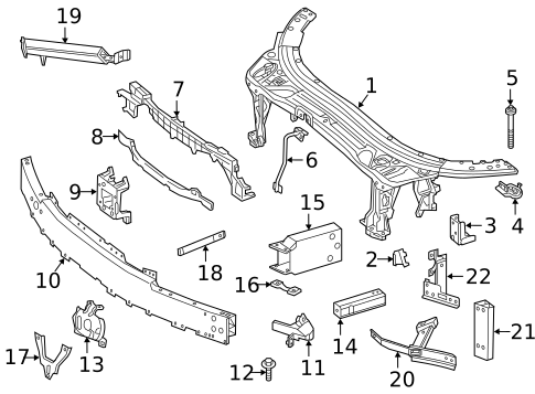 Radiator Support for 2016 Mercedes-Benz C 450 AMG&reg; #0