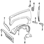 15554097 - Body: Access Cover for Chevrolet: Suburban C1500, Suburban C2500, Suburban K1500, Suburban K2500 | GMC: Suburban C1500, Suburban C2500, Suburban K1500, Suburban K2500 Image