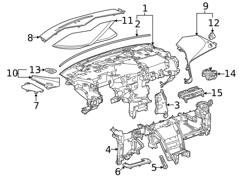 Instrument Panel for 2014 Cadillac ELR #0