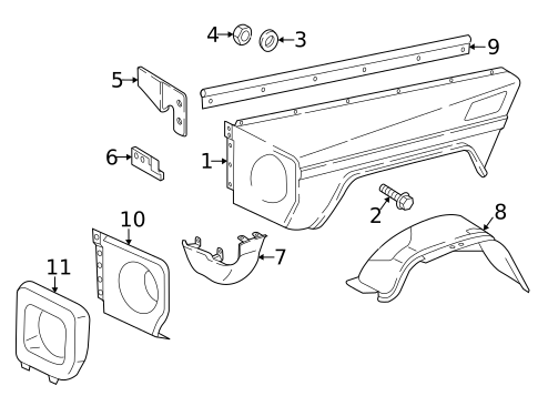 Fender & Components for 2009 Mercedes-Benz G 55 AMG&reg; #0