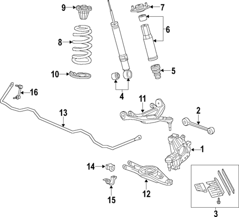 Rear Suspension for 2009 Acura RL #1