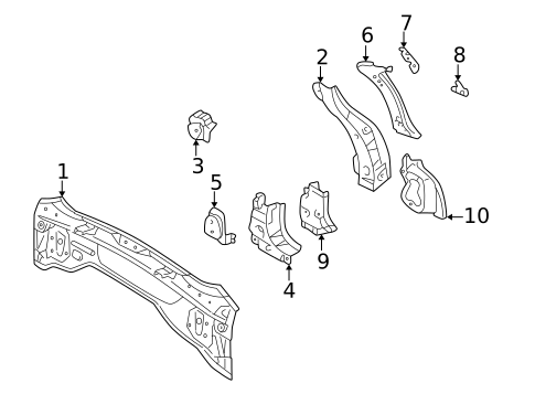 Rear Body for 2003 Toyota Matrix #0
