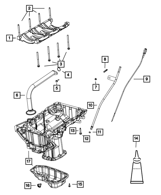 « 6509507AA – 3.6L Gas; Engine : Double Goujon, Montage pour Mopar Image »