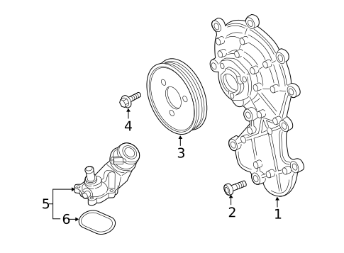Water Pump for 2015 Volkswagen Touareg #0