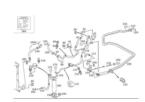 Refrigerant Line Arrangement for 2002 Mercedes-Benz S55 AMG #0