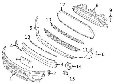 Bumper & Components - Front for 2019 Mini Cooper Clubman #2