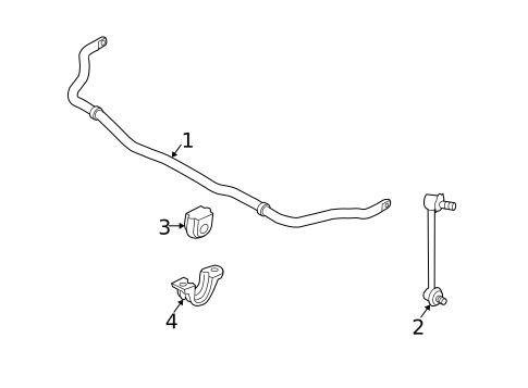 Stabilizer Bar & Components for 2008 INFINITI FX45 #1