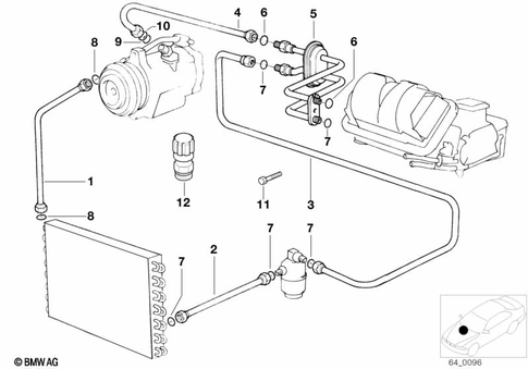 Coolant Lines, Drying Container for 1992 BMW 740i #0