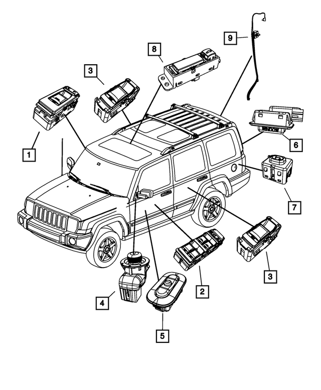 5JF971D1AC - Electrical: Memory Selector Switch for Mopar Image
