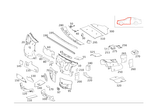 2046827628 - Trim: Dampening, Firewall for Mercedes-Benz: C250, C300, C350, E550 Image