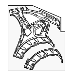 2966300501 - Body: Inner Quarter Panel for Mercedes-Benz: EQS 450 SUV, EQS 450+ SUV, EQS 580 SUV Image image