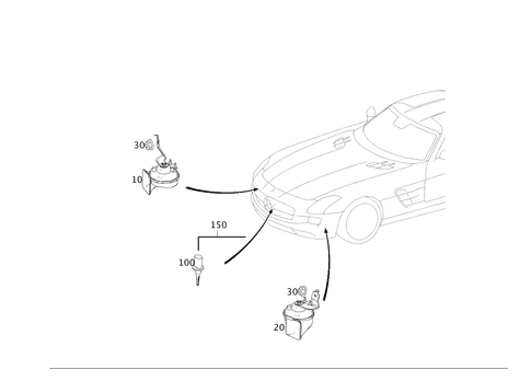 Horn and Outboard Temperature Indicator for 2014 Mercedes-Benz SLS AMG #0
