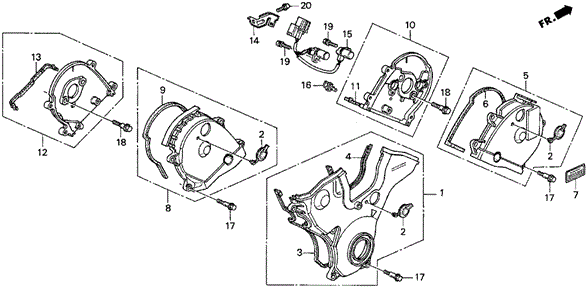 Timing Belt Cover for 1998 Acura CL #0