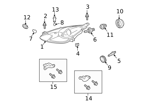Headlamp Components for 2000 Toyota Celica #0