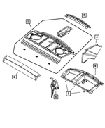 5008815AC - Body Sheet Metal Except Doors: Rear Shelf Panel Support, Left for Mopar Image