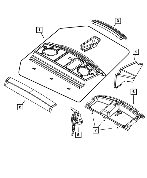 Shelf Panel for 2012 Chrysler 200 #0