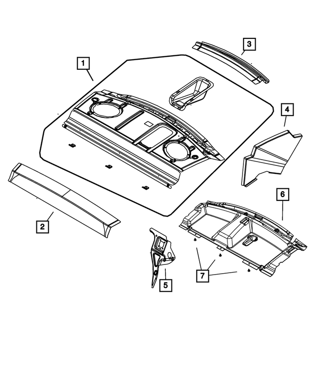 5008815AC - : Rear Shelf Panel Support, Left for Mopar Image