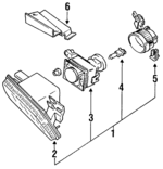 191941699B - Electrical: Fog Lamp Assembly for Volkswagen: Golf, Jetta, Passat Image