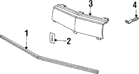Grille & Components for 1988 Oldsmobile Cutlass Calais #0