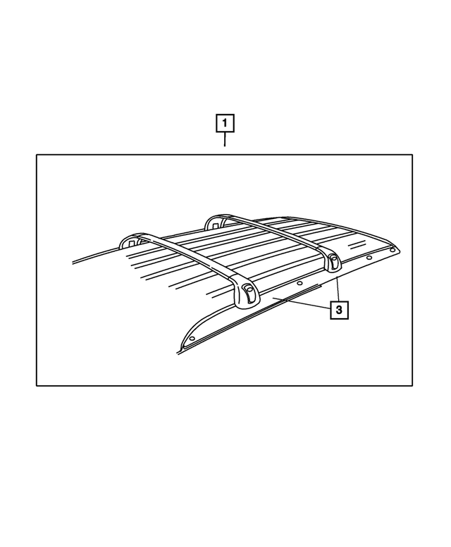 5072276AA - Mopar Accessories - Component Parts: Roof Rack Side Rail End Cap for Mopar Image image