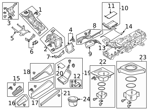 Center Console for 2020 Porsche Taycan #0
