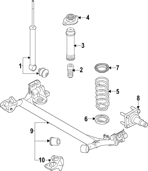 Rear Suspension for 2009 Pontiac G3 #1