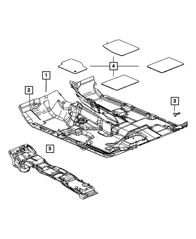 55197048AB - Interior Trim: Footrest for Mopar Image
