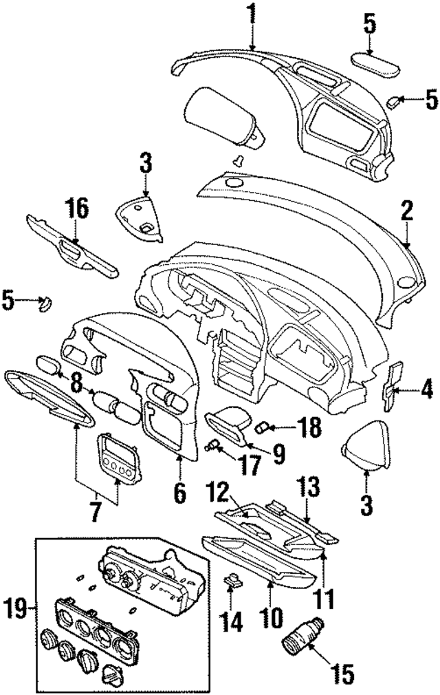 PK74SJL - Body: Instrument Panel for Mopar Image
