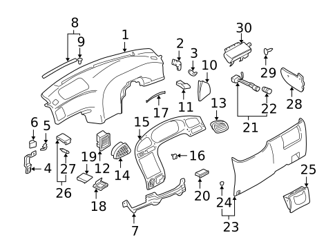 Instrument Panel for 2003 Hyundai Elantra #0
