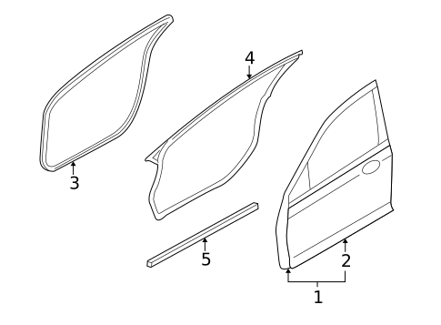 Door & Components for 2008 Mercury Milan #0