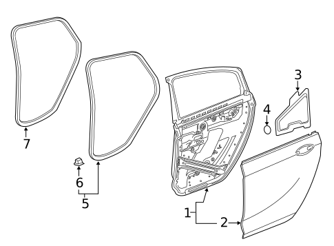 Door & Components for 2018 Buick Regal Sportback #1