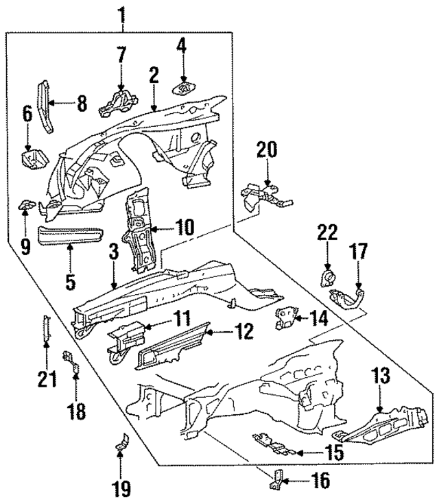 1406202561 - Body: Apron/Rail Assembly for Mercedes-Benz Image