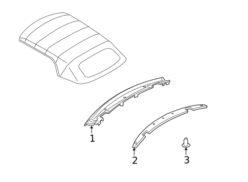 Windshield Header & Components for 2007 Saab 9-3 #0