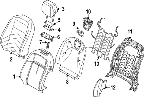 Passenger Seat Components for 2024 BMW i5 #1