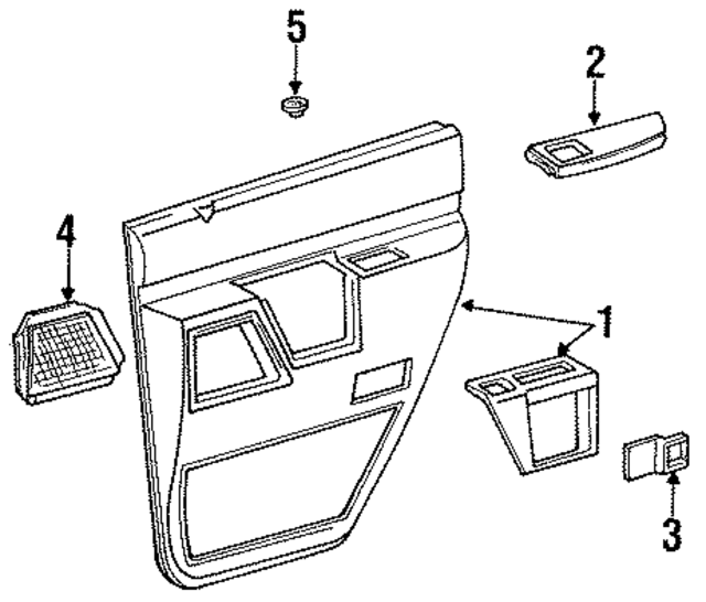 F3TZ7827406AAK - Body: Door Trim Panel for Ford Image