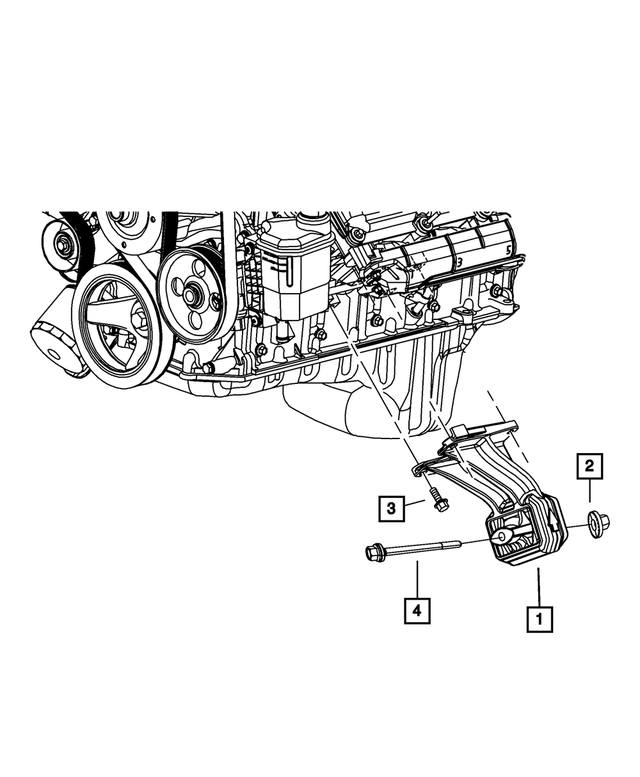 « 6508081AA – 4.7L Gas; Engine : Tête Collerette Hexagonale Boulon, Montage Du Côté Droit pour Mopar Image »