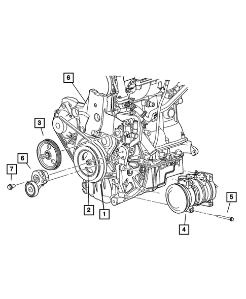 Pulleys and Related Parts for 2004 Chrysler PT Cruiser #1