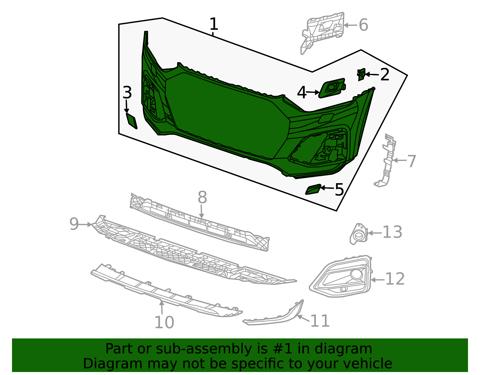2021-2025 Audi Bumper Cover 80A-807-065-GRU | OEM Parts Online