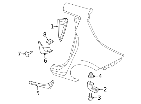 Exterior Trim - Quarter Panel for 2015 Nissan LEAF #0