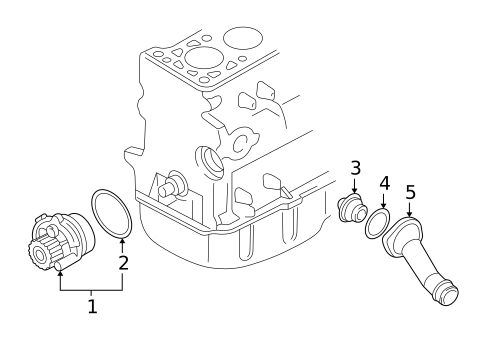 Water Pump & Related Components for 2003 Volkswagen Jetta #0