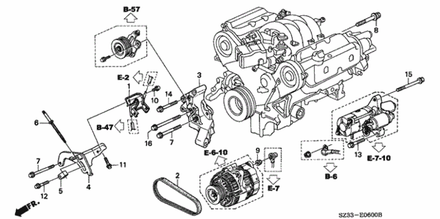Alternator Bracket for 1998 Acura RL #0