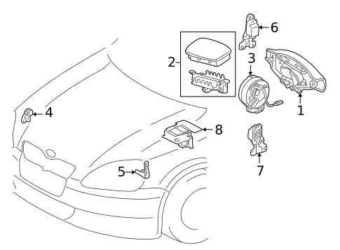 Air Bag Components for 2004 Toyota Echo #0